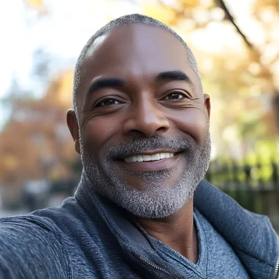 joyful-middleaged-man-taking-outdoor-selfie-1-scaled